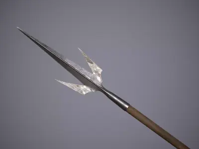 Medieval Polearm Corsesca Low-poly 3D model