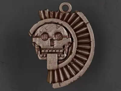 Mictlantecuhtli Pendant 3D print model