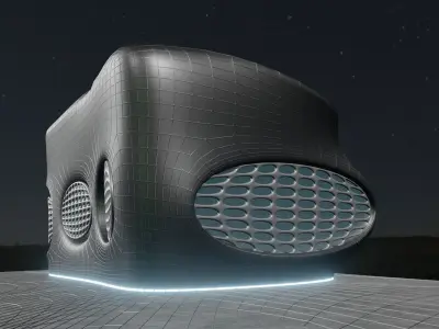 Sci-fi Building 3D model purchase