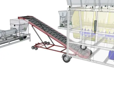 Mushroom Compost Machine 3D model