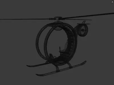 Scifi-looking Helicopter Free 3D model
