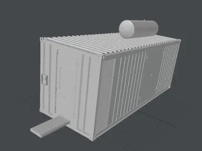 Construction Container Low-poly 3D model purchase