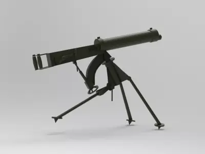 Vickers machine gun 3D model