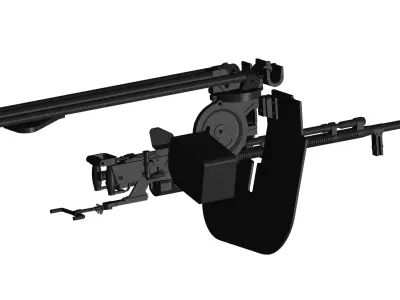 DShK heavy machine gun 3D model purchase