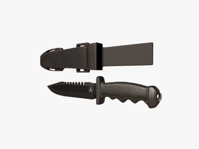 Combat Knife 3D model 6