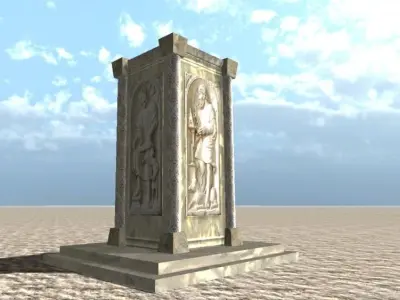 Antique Monument Low-poly 3D model
