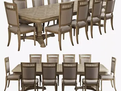ART furniture dining set 3D model