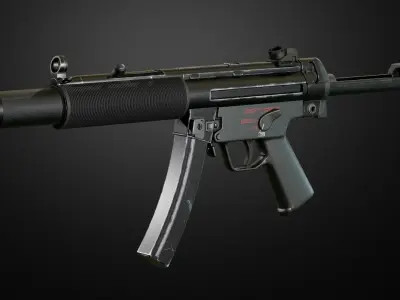 MP5 SMG Low-poly 3D model buy