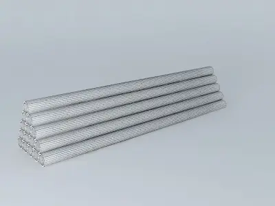 Tubings stack of metal tubes Free 3D model