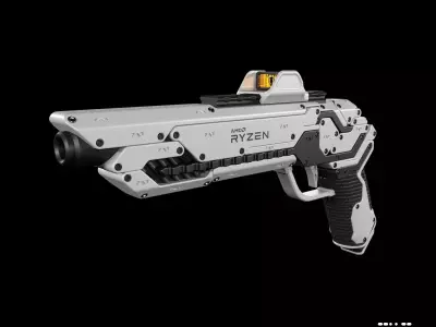 Sci-fi concept Pistol Free 3D model