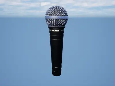 High Quality Studio Microphone - Share SM58 3D model