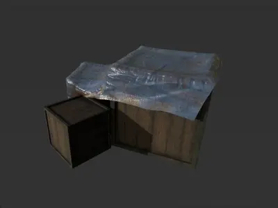 Crates with a Plastic Covering Free low-poly 3D model
