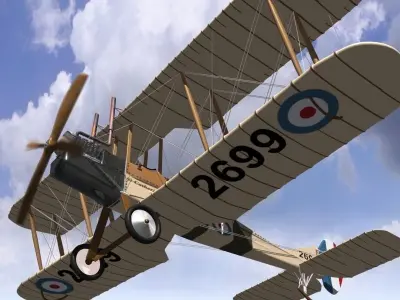 Royal Aircraft Factory BE2c AI 3D model