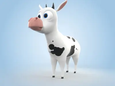 Cartoon Cow 3D model