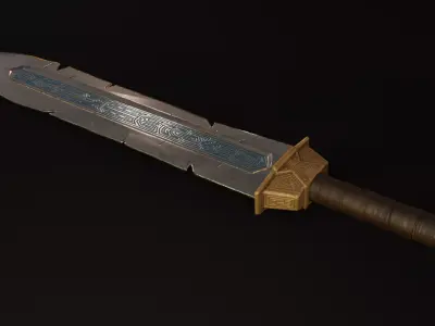 Sword Free low-poly 3D model 23
