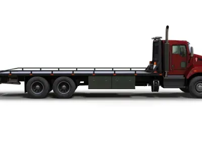 Kenworth tow truck Low-poly 3D model