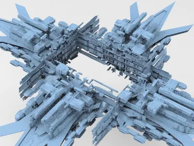 Machine City tower base  3D model