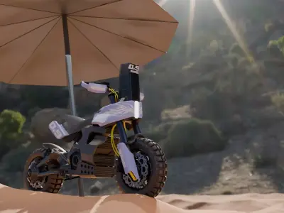 Electric Dirt Bike 3D model