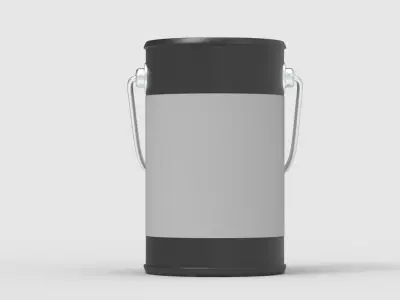 Metallic Paint Bucket 3D model