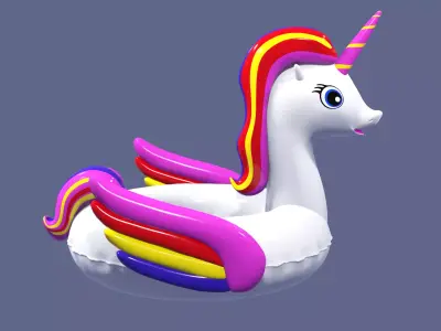 Inflatable Unicorn Toy  3D model