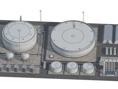 Oil Storage Facility 3D model