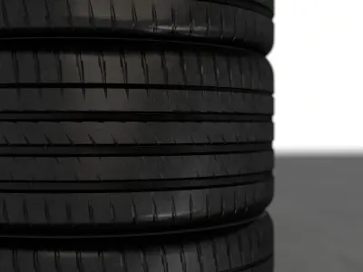 Realistic RIM and Tire 01  Subdivision ready 1K 2K 4K Low-poly 3D model