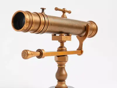 Antique Brass Telescope model pack Low-poly 3D model purchase