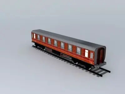 Eco Rail Track 3rd Class Carriage Dummy Old Steam Days.. Free 3D model