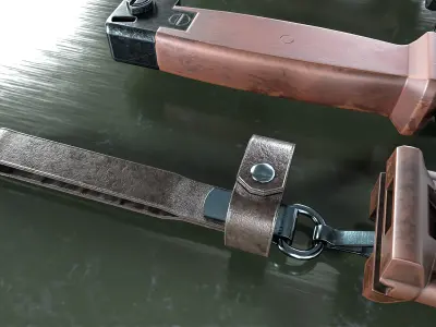 Bayonet AK-74 Low-poly 3D model