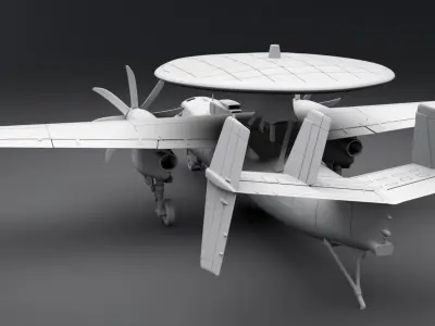 E2d Advanced Hawkeye Scale model  3D print model