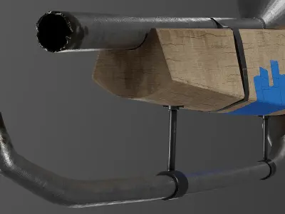 Flamethrower for games Low-poly 3D model