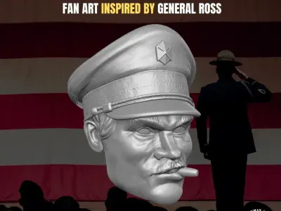 Admiral Ross head for action figures 3D print model purchase