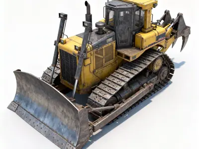 Heavy-Duty Industrial Bulldozer 3D Model Low-poly 3D model