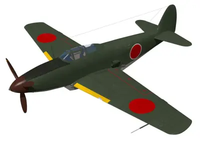 Kawasaki Ki88 3D model