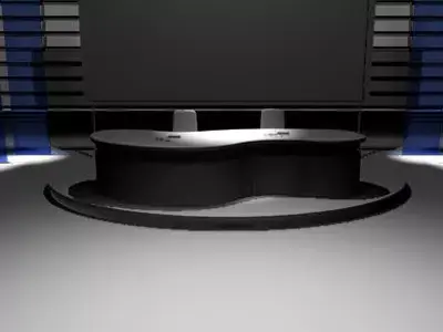 TV news studio 3D model