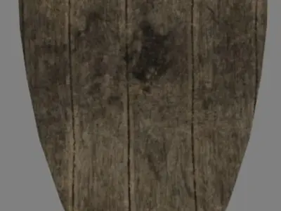 Wood Shield - Medieval  Low-poly 3D model