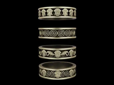 Ethiopia Mask Ring 3D print model