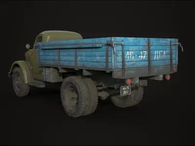 GAZ-51 old military truck 3D model
