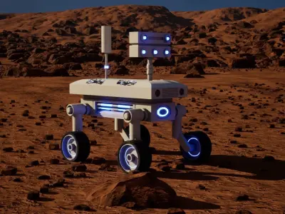 Sci-Fi Rovers Low-poly 3D model