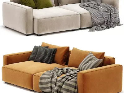 MAGS SOFT  SEATER COMBINATION 1 LOW By Hay 3D model