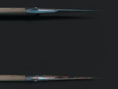 Medieval Winged Spear Low-poly 3D model
