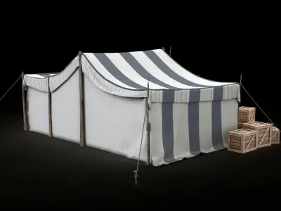 Medieval Market- Tent Prop 01 Free 3D model