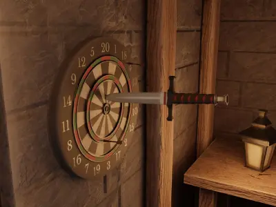 Fantasy Dagger Low-poly 3D model 3