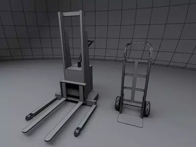 Free 3d Pallet Truck Free low-poly 3D model