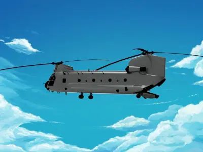 Boeing CH-47 Chinook 3D model shop