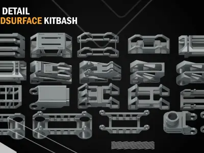 200 Detail Hard Surface Kitbash vol8 3D model