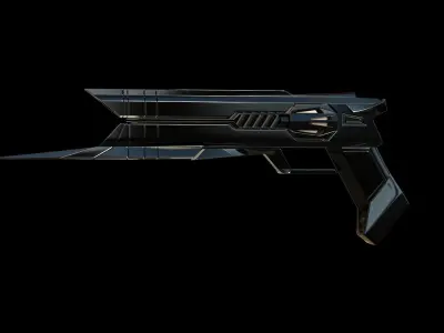 Sci-fi Futuristic blaster GUN  Free 3D model