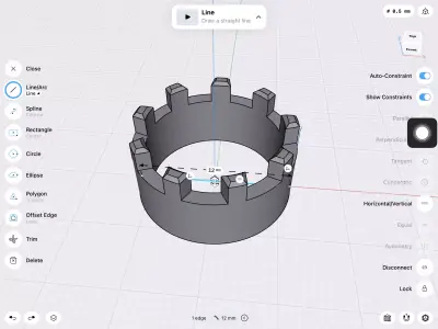 12 -6mm prong compartment stl file 3D print model