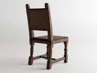 old wooden chair 3D model