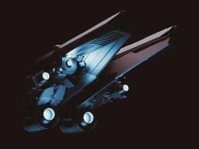 Spaceship Bizon 3D model
